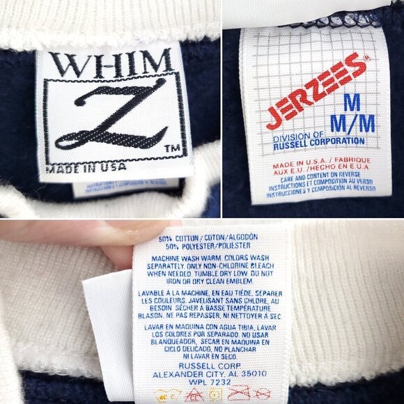 Whim Z Vintage Grandma Sweatshirt Glitter Double Crewneck Snow Trees Medium - Picture 3 of 15